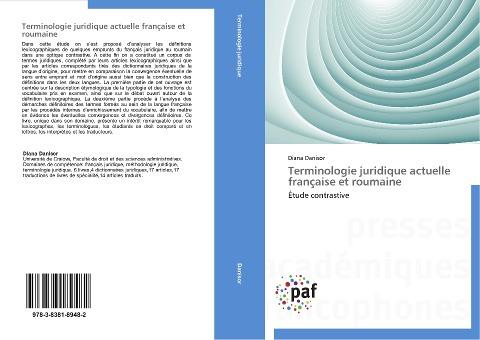 Terminologie juridique actuelle française et roumaine
