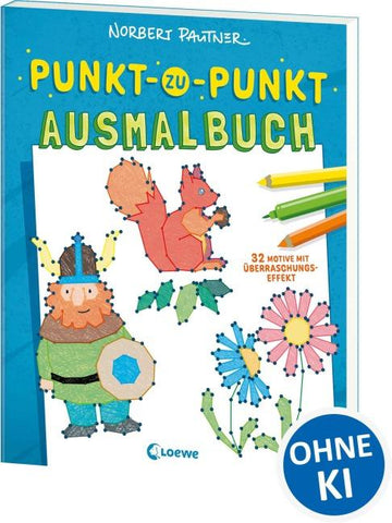 Punkt-zu-Punkt-Ausmalbuch (blau)