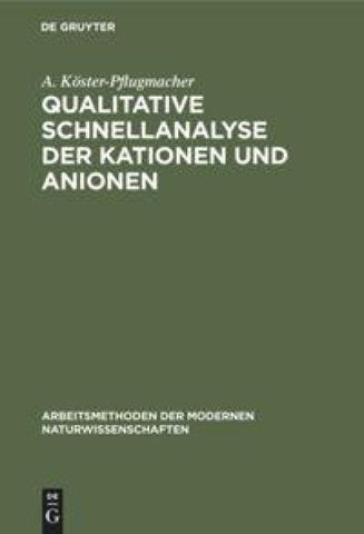 Qualitative Schnellanalyse der Kationen und Anionen