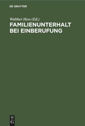 Familienunterhalt bei Einberufung