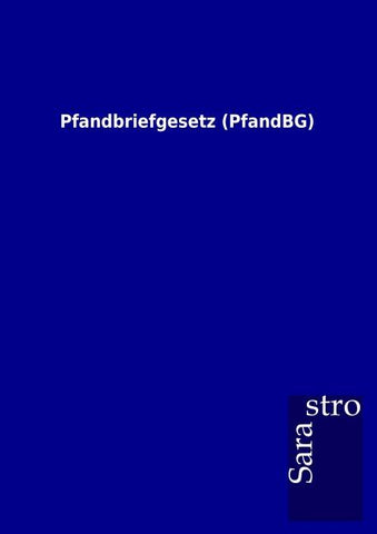 Pfandbriefgesetz (PfandBG)
