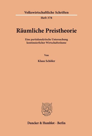 Räumliche Preistheorie.