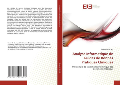 Analyse Informatique de Guides de Bonnes Pratiques Cliniques