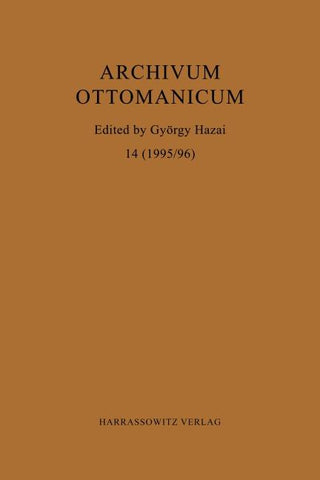 Archivum Ottomanicum 14 (1995/1996)