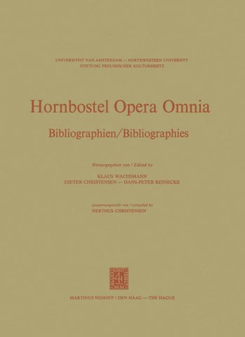 Hornbostel Opera Omnia