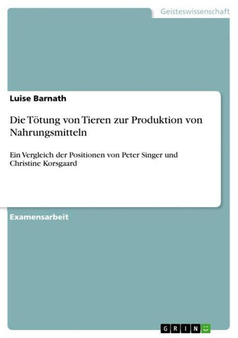 Die Tötung von Tieren zur Produktion von Nahrungsmitteln