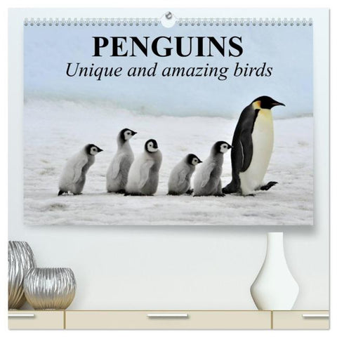 Penguins Unique and amazing birds (High Quality Premium Wall Calendar 2026 DIN A2 landscape),CALVENDO 12 Month Wall Calendar
