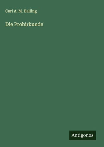 Die Probirkunde