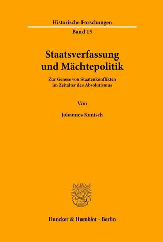 Staatsverfassung und Mächtepolitik.