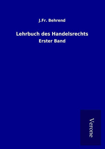 Lehrbuch des Handelsrechts