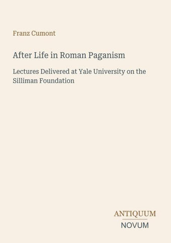 After Life in Roman Paganism