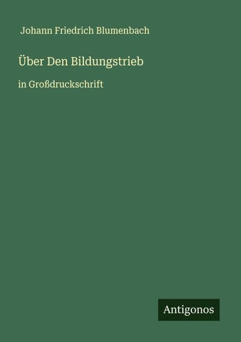 Über Den Bildungstrieb