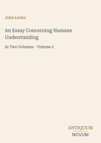 An Essay Concerning Humane Understanding