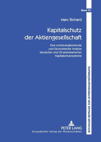 Kapitalschutz der Aktiengesellschaft