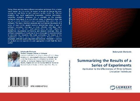Summarizing the Results of a Series of Experiments
