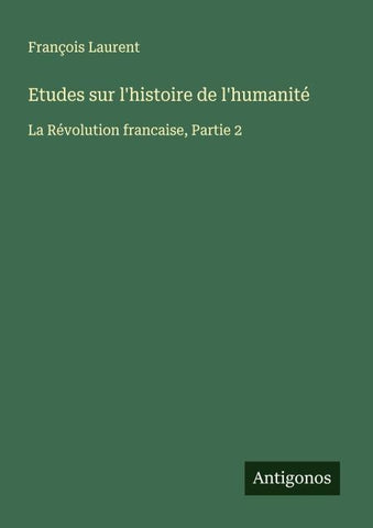 Etudes sur l'histoire de l'humanité