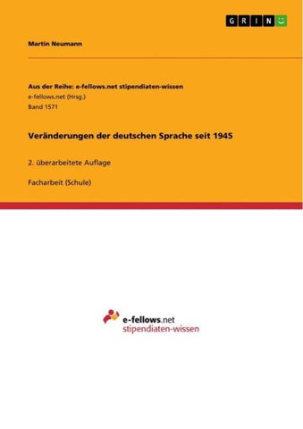 Veränderungen der deutschen Sprache seit 1945