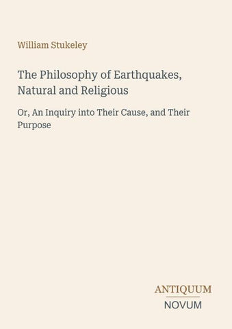 The Philosophy of Earthquakes, Natural and Religious