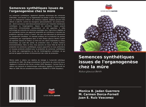 Semences synthétiques issues de l'organogenèse chez la mûre