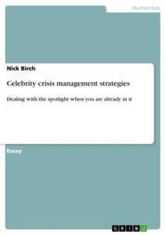 Celebrity crisis management strategies
