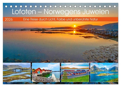 Lofoten - Norwegens Juwelen (Tischkalender 2026 DIN A5 quer), CALVENDO Monatskalender