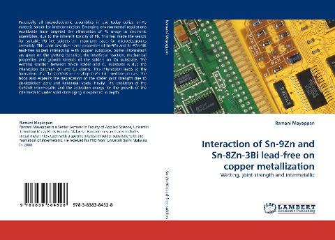 Interaction of Sn-9Zn and Sn-8Zn-3Bi lead-free on copper metallization