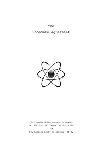 Sheldon's Roommate Agreement