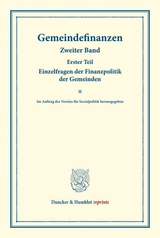 Gemeindefinanzen.