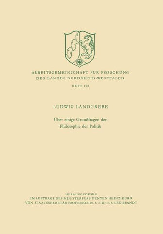 Über einige Grundfragen der Philosophie der Politik
