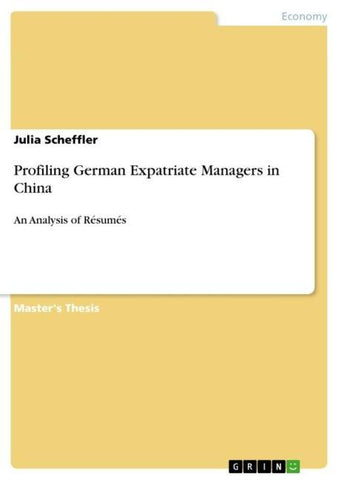 Profiling German Expatriate Managers in China