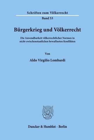 Bürgerkrieg und Völkerrecht.