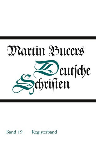 Deutsche Schriften / Registerband