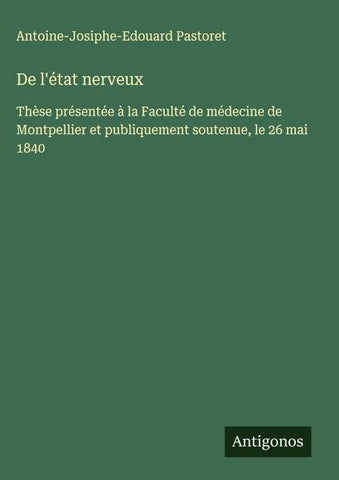 De l'état nerveux