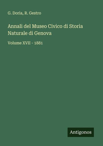 Annali del Museo Civico di Storia Naturale di Genova
