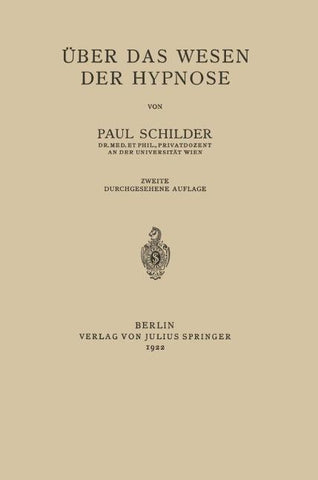 Über das Wesen der Hypnose