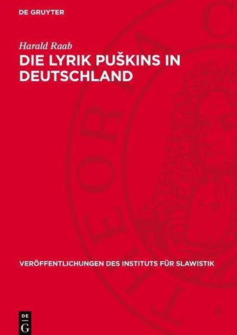 Die Lyrik Puškins in Deutschland