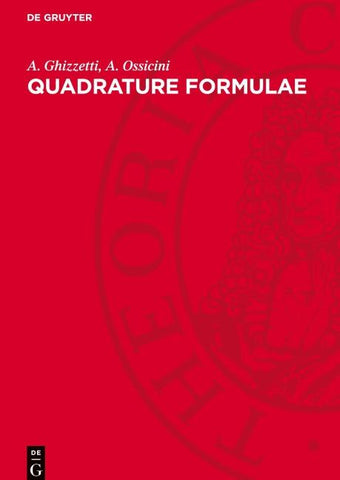 Quadrature Formulae