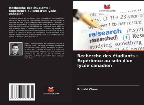 Recherche des étudiants : Expérience au sein d'un lycée canadien