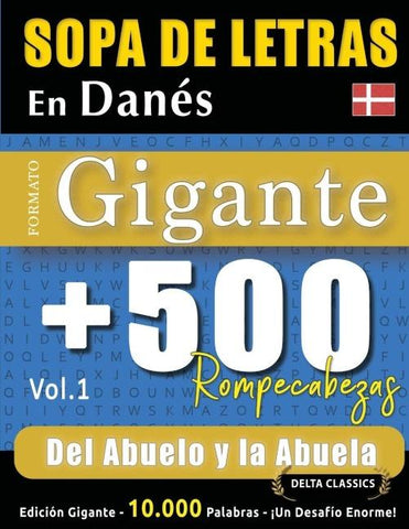 SOPA DE LETRAS EN DANÉS FORMATO GIGANTE