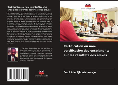 Certification ou non-certification des enseignants sur les résultats des élèves