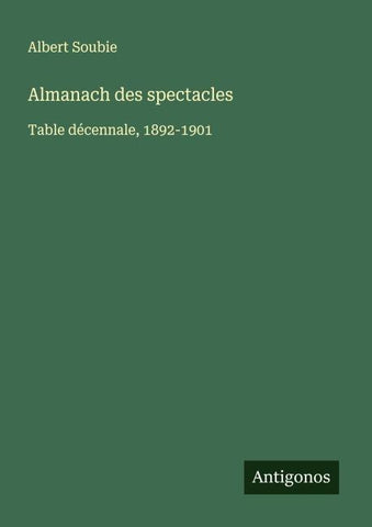 Almanach des spectacles