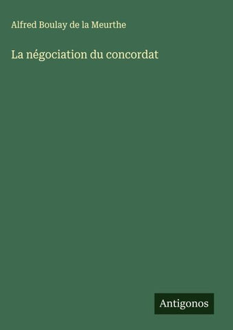 La négociation du concordat