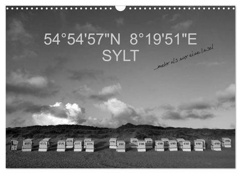 54°54'57"N 8°19'51"E SYLT (Wandkalender 2026 DIN A3 quer), CALVENDO Monatskalender