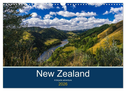 New Zealand - A bicycle adventure (Wall Calendar 2026 DIN A3 landscape), CALVENDO 12 Month Wall Calendar