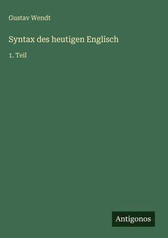 Syntax des heutigen Englisch