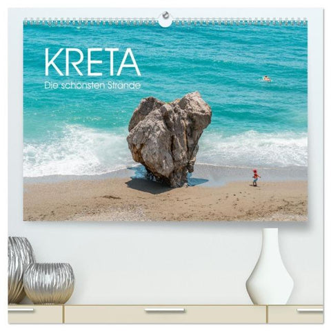 Kreta - Die schönsten Strände (hochwertiger Premium Wandkalender 2026 DIN A2 quer), Kunstdruck in Hochglanz