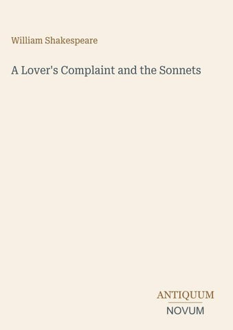 A Lover's Complaint and the Sonnets