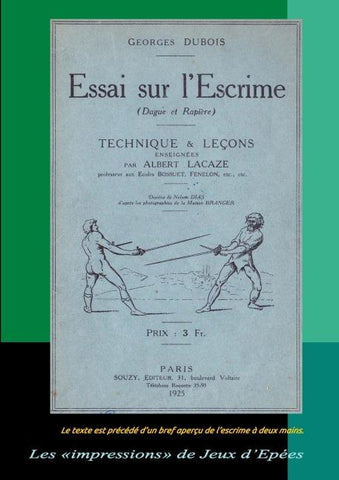 Essai sur l'Escrime (Dague et Rapière)