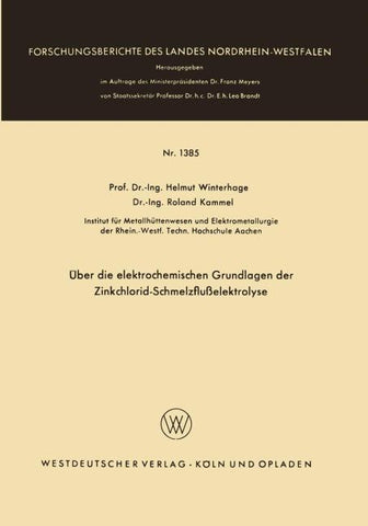 Über die elektrochemischen Grundlagen der Zinkchlorid-Schmelzflußelektrolyse