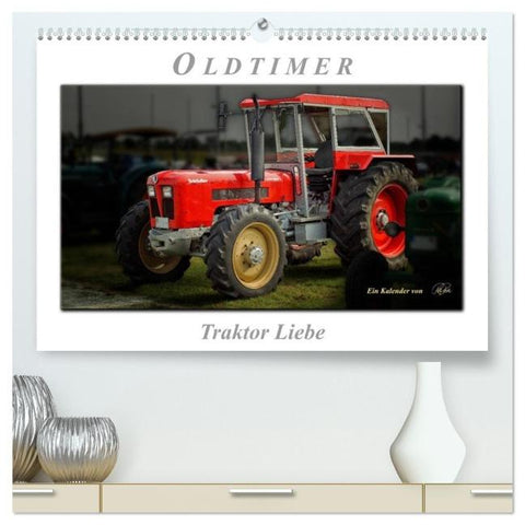 Oldtimer - Traktor Liebe (hochwertiger Premium Wandkalender 2026 DIN A2 quer), Kunstdruck in Hochglanz